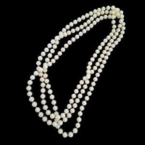 Vintage String of Pearls Gatsby 66" Strand Costume Faux Pearls
